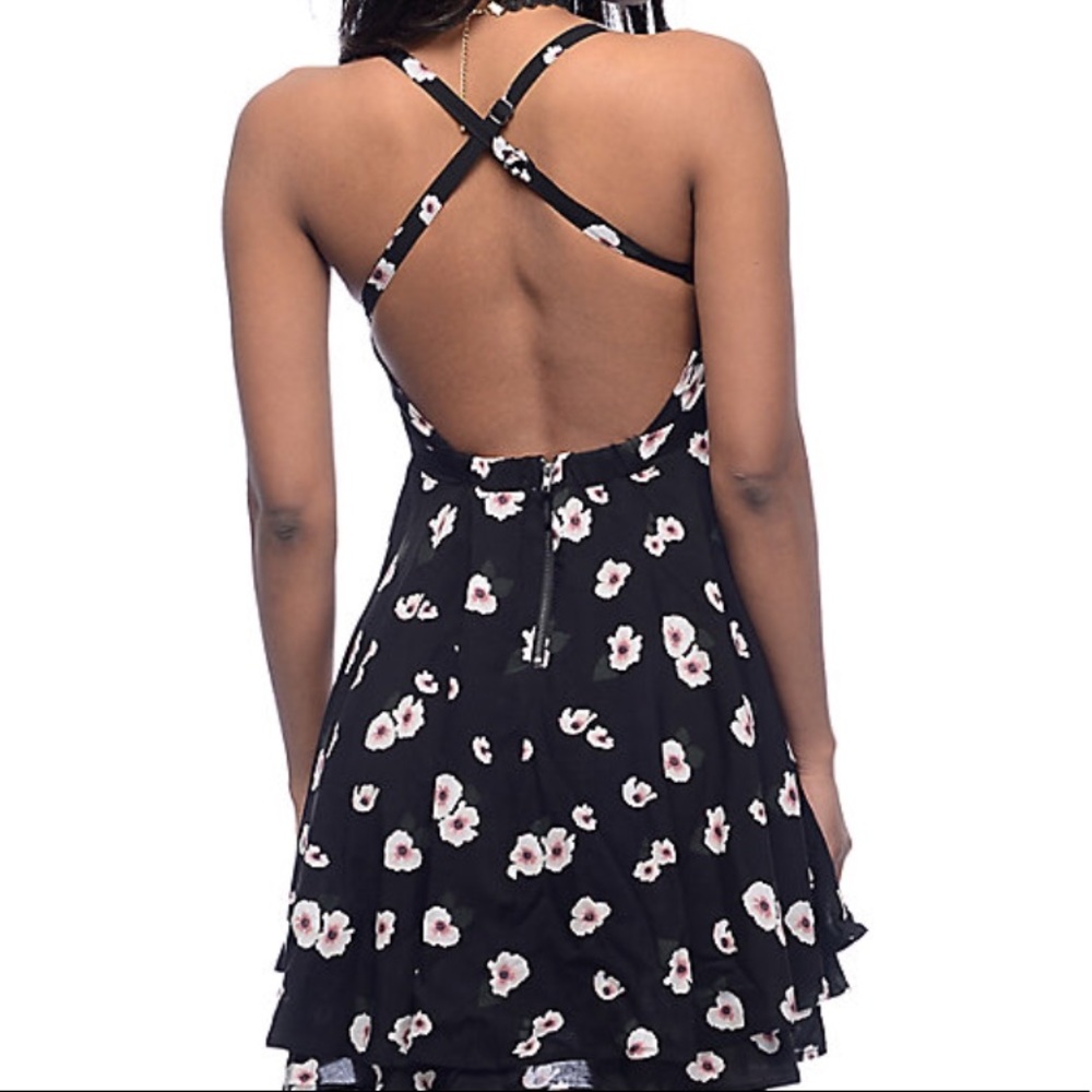 Black floral dress